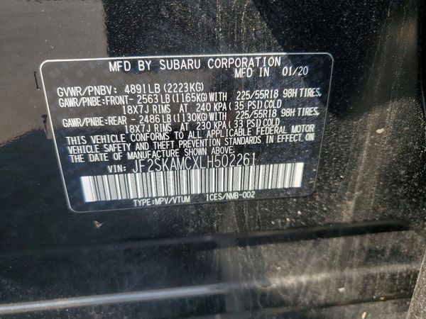 2020 SUBARU FORESTER