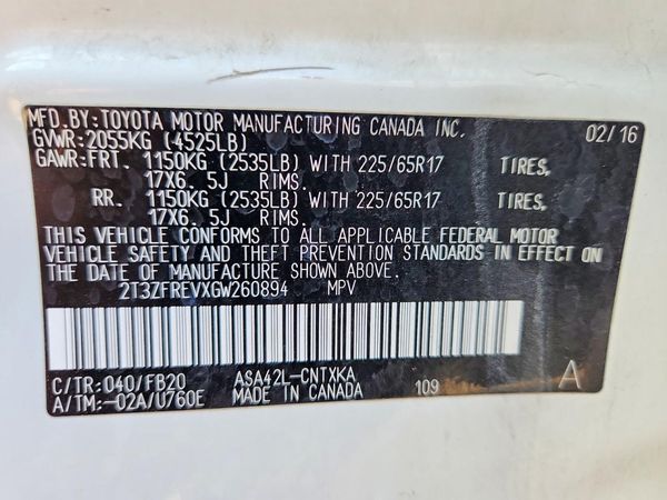 2016 TOYOTA RAV4 LE (X Grade)
