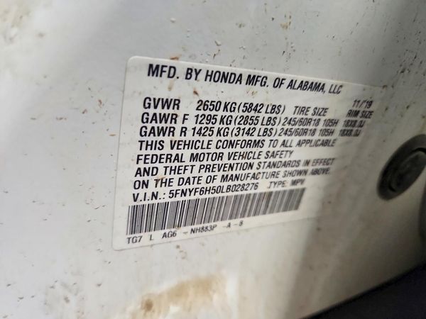 2020 HONDA PILOT EXL