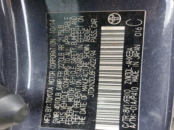 2015 TOYOTA PRIUS