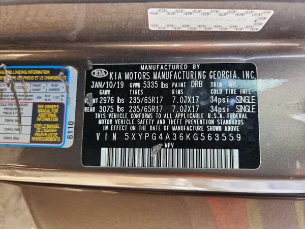 2019 KIA SORENTO L, LX, S