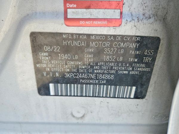 2022 HYUNDAI ACCENT