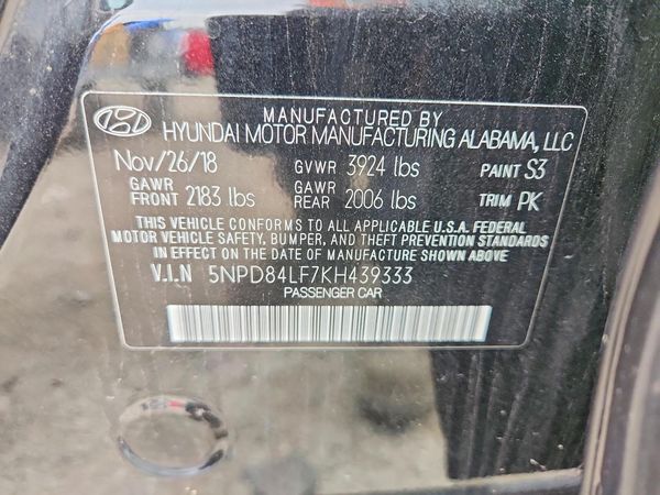 2019 HYUNDAI ELANTRA