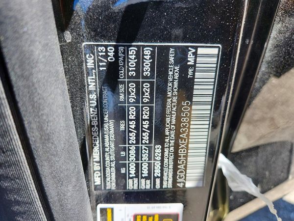 2014 MERCEDES-BENZ ML ML350 4-MATIC