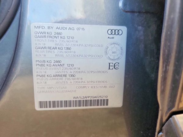2016 AUDI Q5 quattro Premium Plus