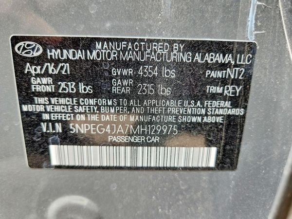 2021 HYUNDAI SONATA SE