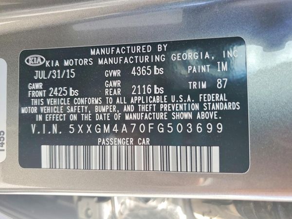 2015 KIA OPTIMA GL(Middle-low grade)