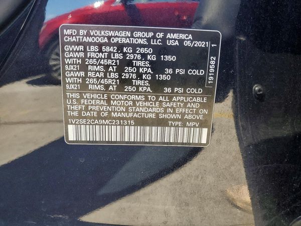2021 VOLKSWAGEN ATLAS CROSS SPORT 4Motion SEL R-Line