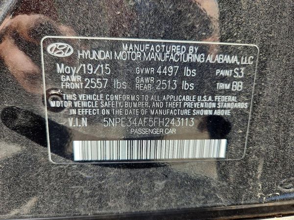 2015 HYUNDAI SONATA