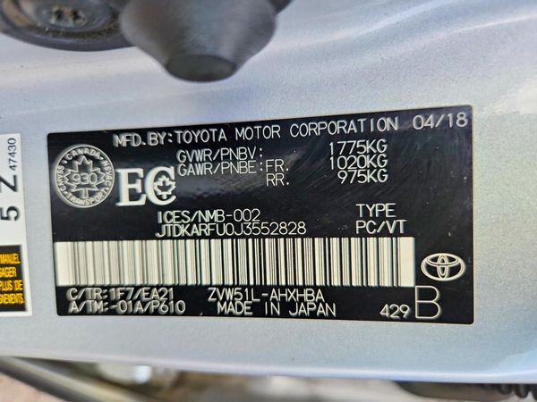 2018 TOYOTA PRIUS