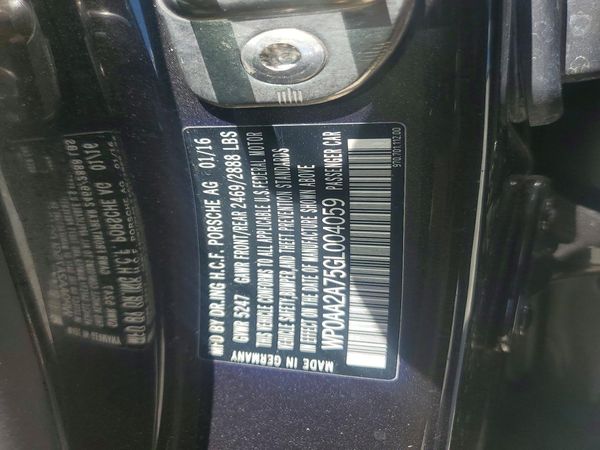 2016 PORSCHE PANAMERA Base (2WD), 4 (4WD)