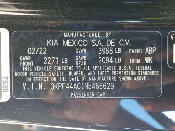 2022 KIA FORTE GT