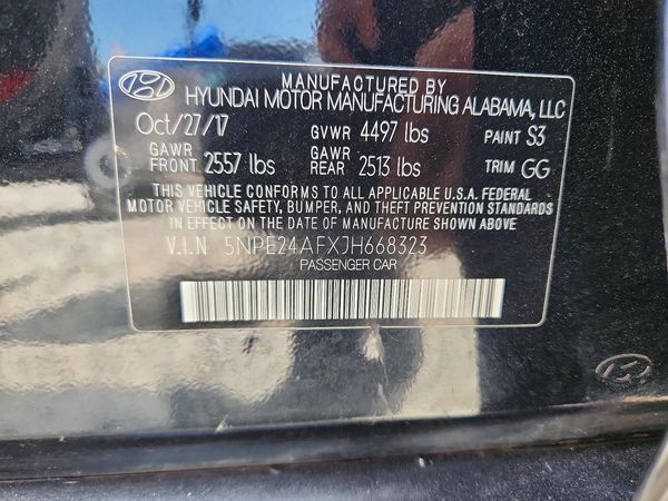 2018 HYUNDAI SONATA SE, Eco