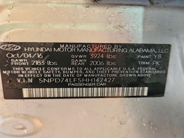 2017 HYUNDAI ELANTRA SE Base