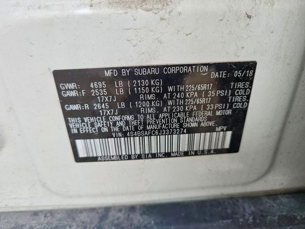 2018 SUBARU OUTBACK