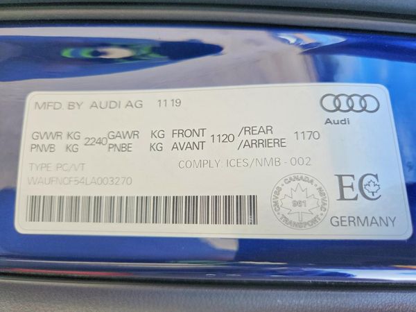 2020 AUDI A5 S Line quattro Prestige