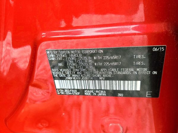2015 TOYOTA RAV4 LE (X Grade)