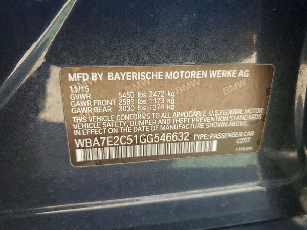 2016 BMW 740