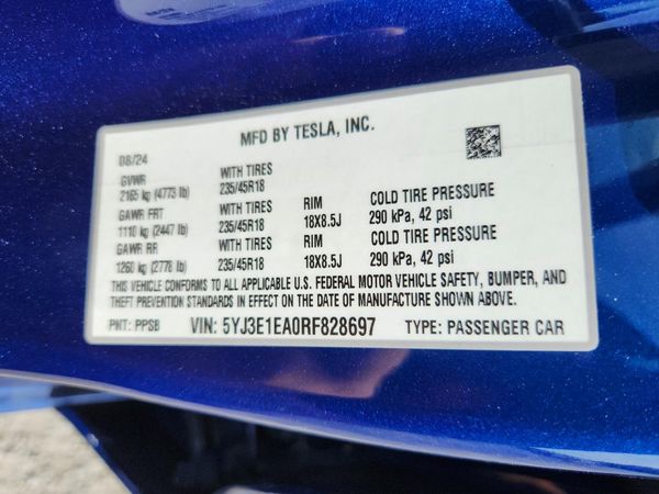 2024 TESLA MODEL 3