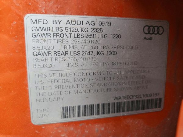 2020 AUDI Q3 — VINS