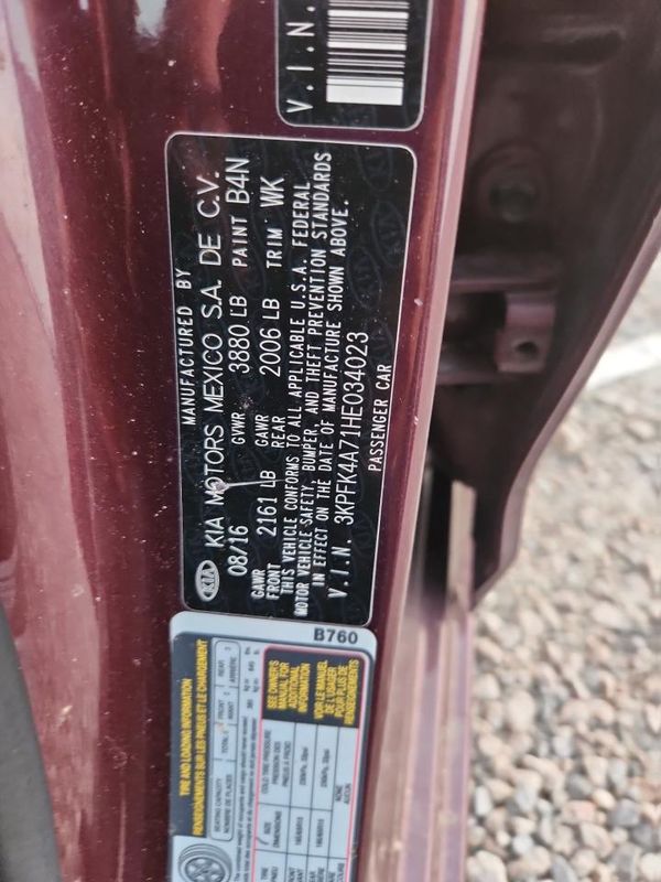 2017 KIA FORTE