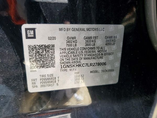 2020 CHEVROLET SUBURBAN LT