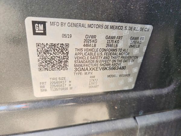 2019 CHEVROLET EQUINOX LT (1LT)
