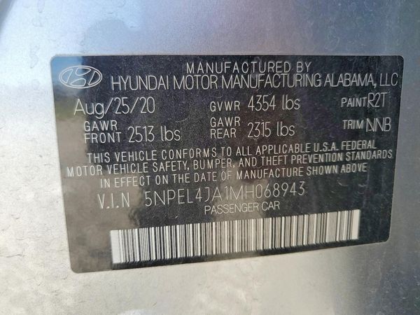 2021 HYUNDAI SONATA SEL