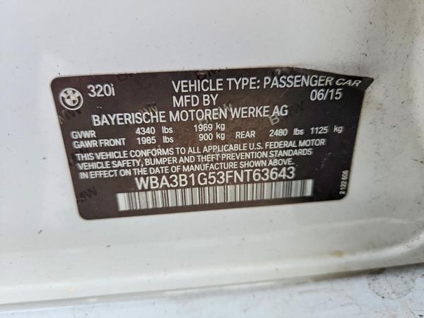 2015 BMW 320 SA