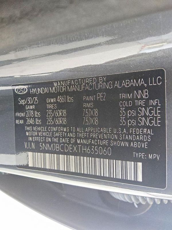2026 HYUNDAI TUCSON SEL, SEL Plus — VINS