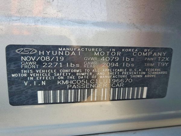 2020 HYUNDAI IONIQ Limited