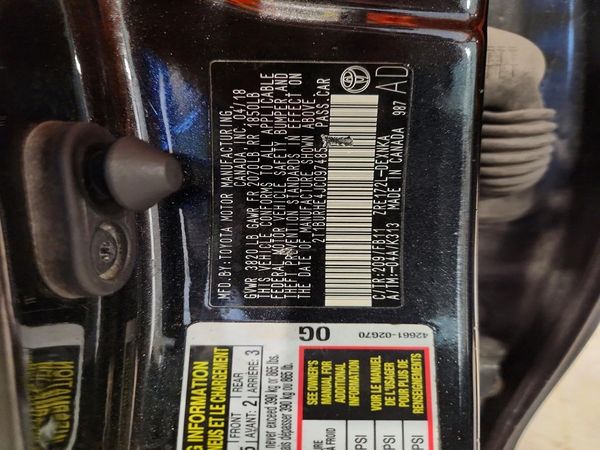 2018 TOYOTA COROLLA L/LE/SE/XLE/XSE — VINS
