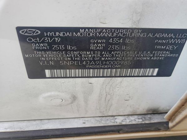 2020 HYUNDAI SONATA SEL