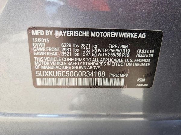 2016 BMW X6 xDrive50i