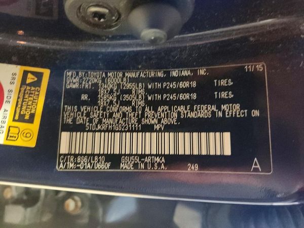 2016 TOYOTA HIGHLANDER Base/Hybrid
