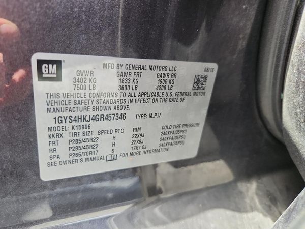 2016 CADILLAC ESCALADE ESV Luxury — VINS