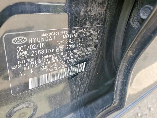2019 HYUNDAI ELANTRA