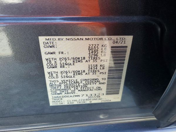 2021 NISSAN FRONTIER Crew Cab