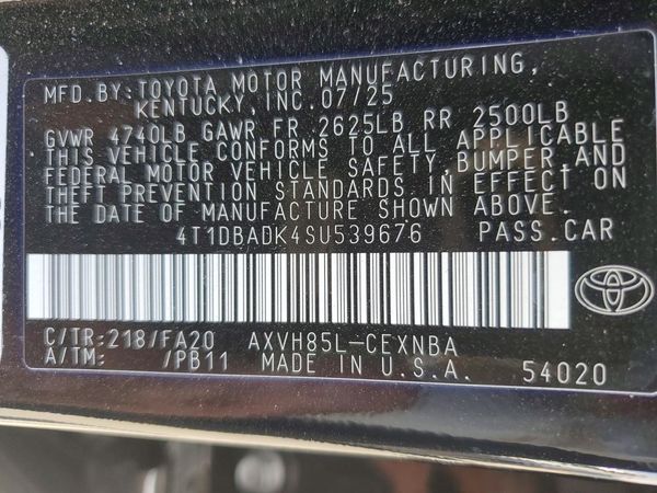 2025 TOYOTA CAMRY