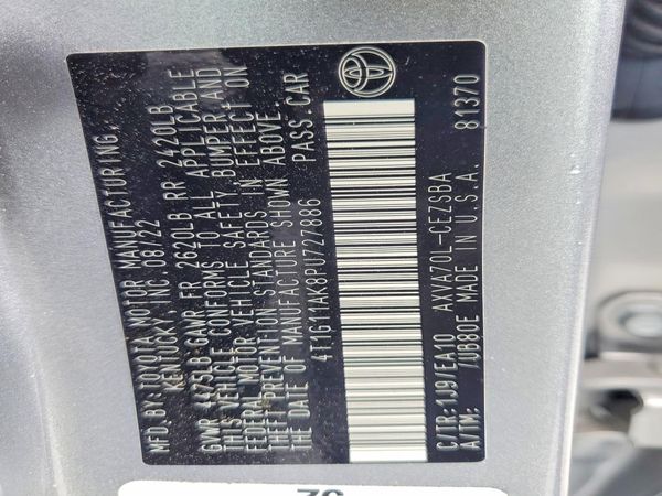 2023 TOYOTA CAMRY SE — VINS