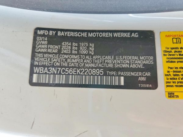 2014 BMW 4 SERIES — VINS