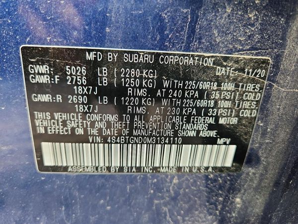 2021 SUBARU OUTBACK