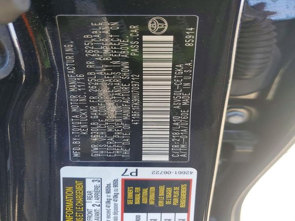 2017 TOYOTA CAMRY LE/SE/XLE/XSE