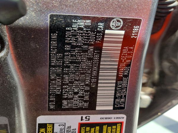 2019 TOYOTA CAMRY L/LE/SE/XLE