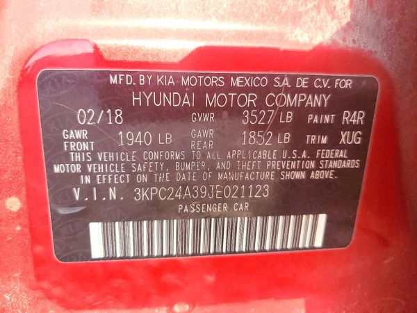 2018 HYUNDAI ACCENT