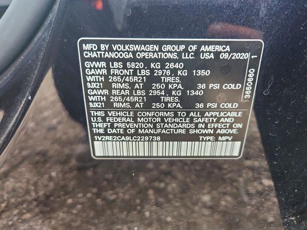 2020 VOLKSWAGEN ATLAS CROSS SPORT 4Motion SEL R-Line