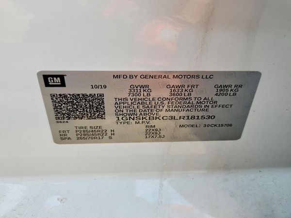 2020 CHEVROLET TAHOE LT