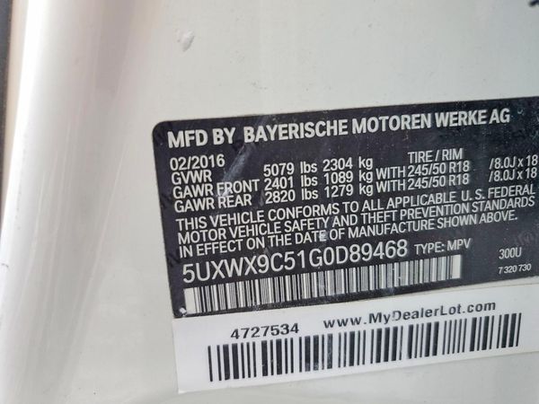 2016 BMW X3 xDrive28i