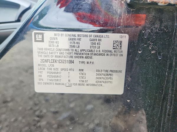 2012 CHEVROLET EQUINOX