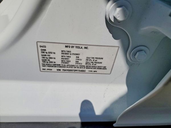 2023 TESLA MODEL Y — VINS